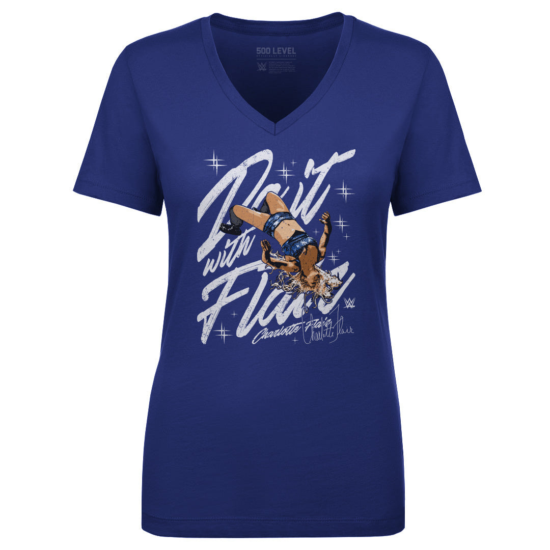 Charlotte Flair Women's V-Neck T-Shirt | 500 LEVEL
