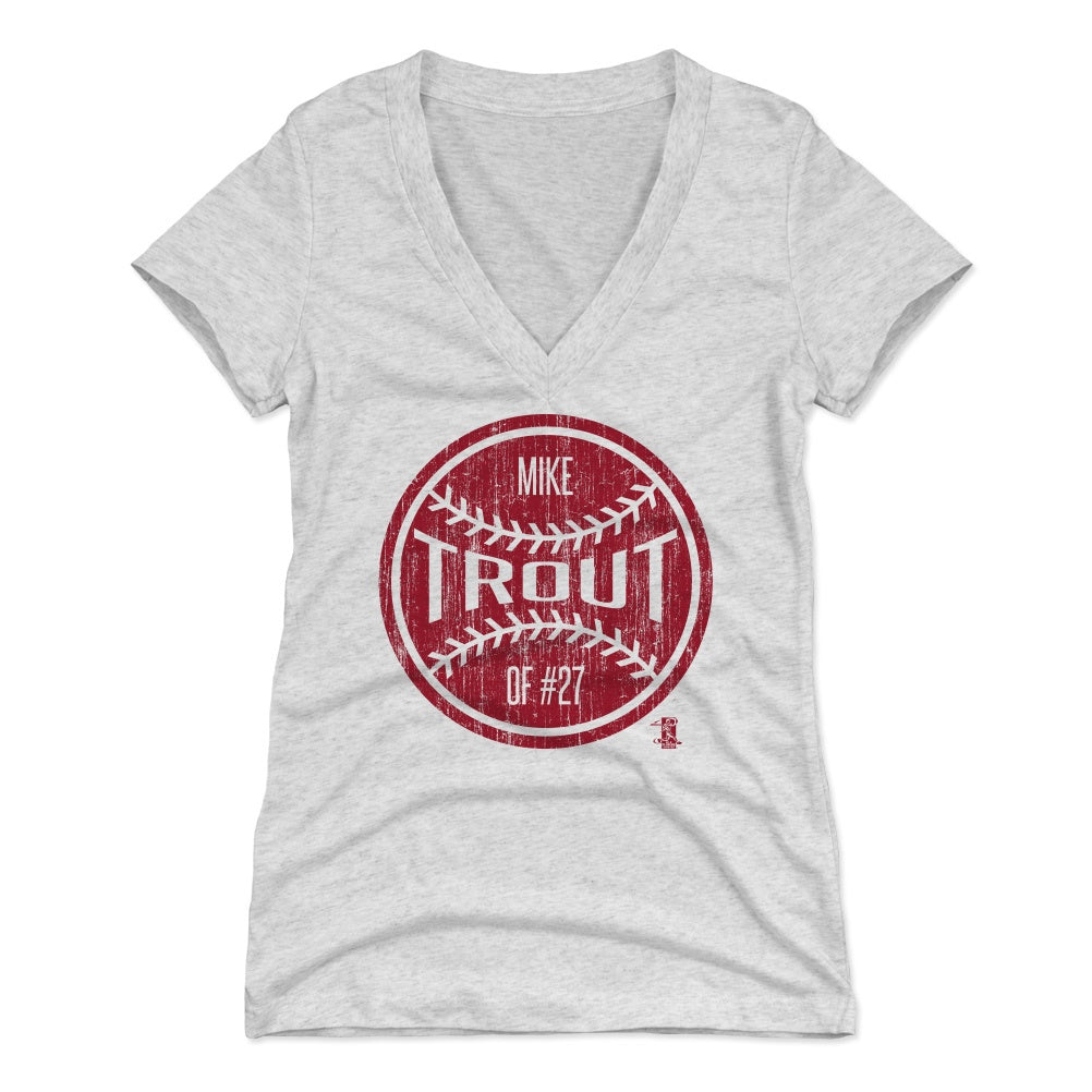 Mike Trout Women's V-Neck T-Shirt | 500 LEVEL