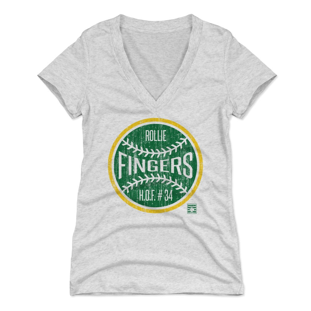 Rollie Fingers Women's V-Neck T-Shirt | 500 LEVEL