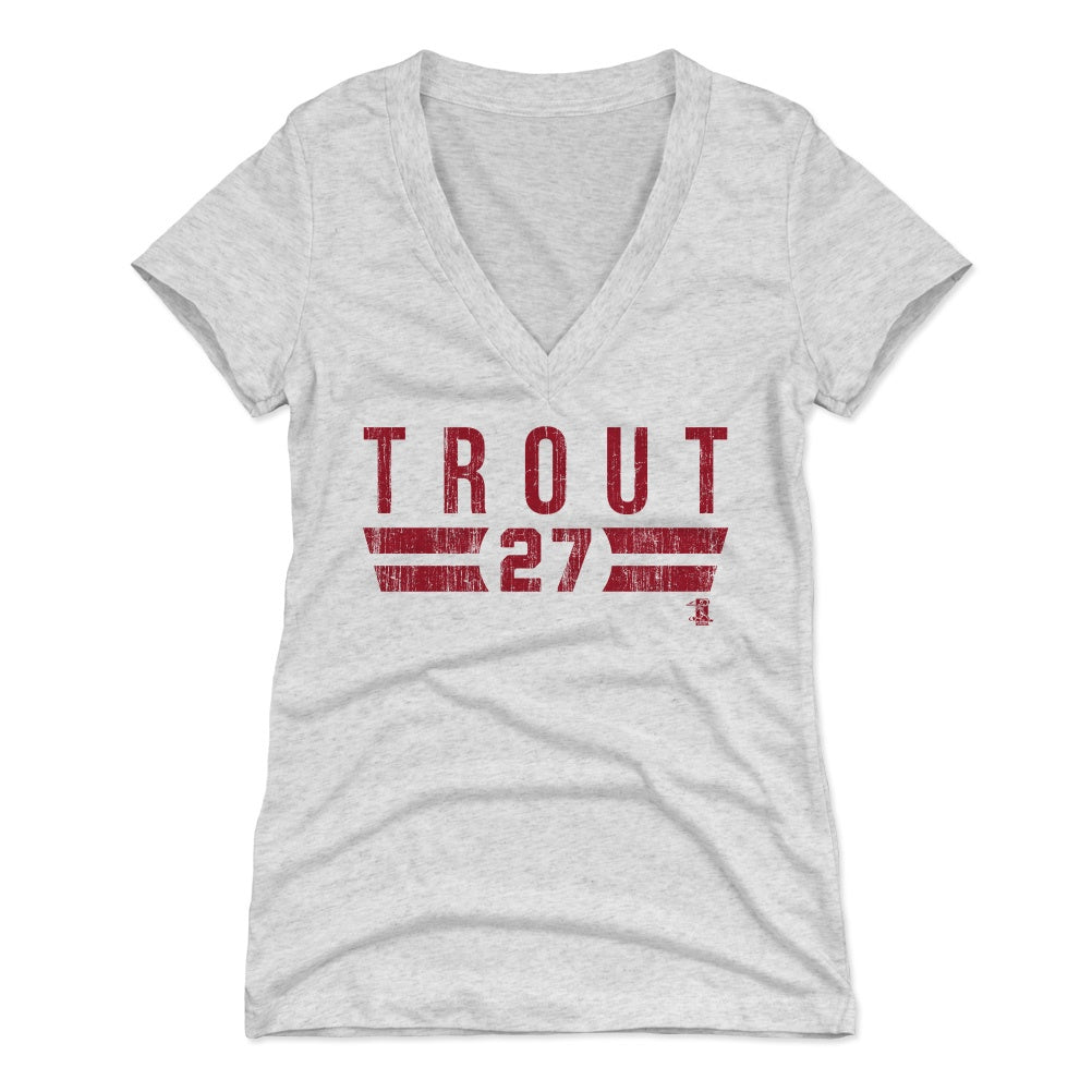 Mike Trout Women's V-Neck T-Shirt | 500 LEVEL