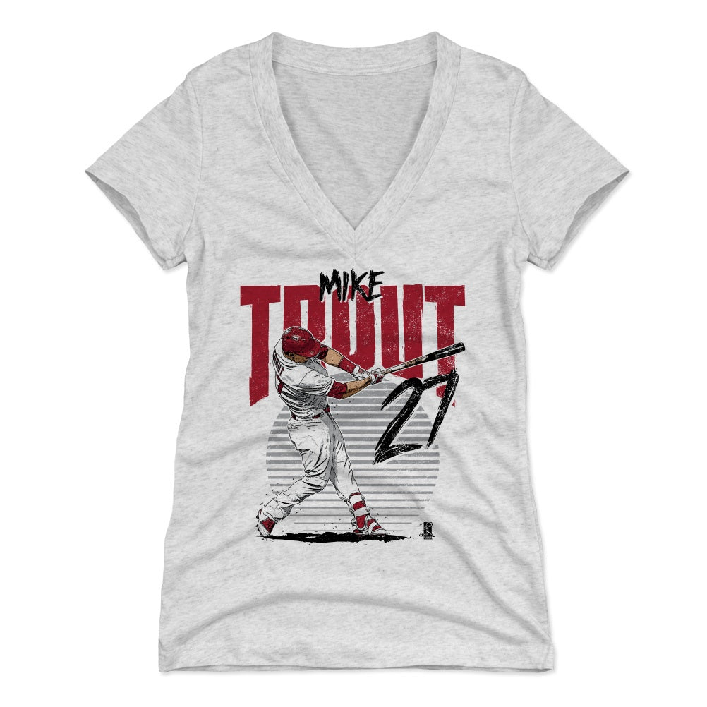 Mike Trout Women's V-Neck T-Shirt | 500 LEVEL