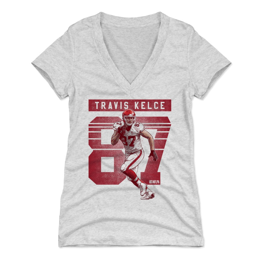 Travis Kelce Women's V-Neck T-Shirt | 500 LEVEL