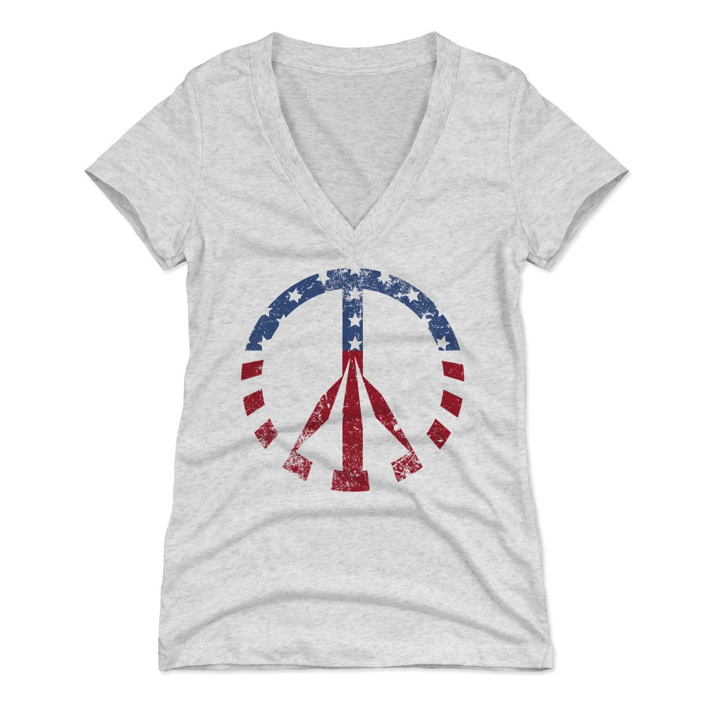 Peace Sign Women's V-Neck T-Shirt | 500 LEVEL