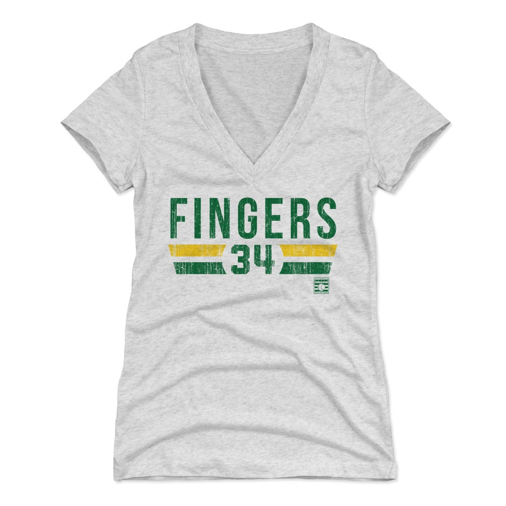 Rollie Fingers Women's V-Neck T-Shirt | 500 LEVEL