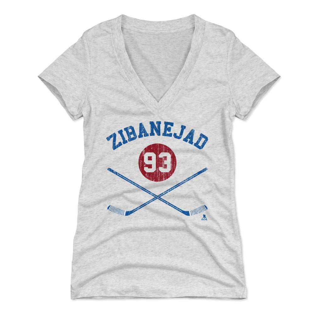 Mika Zibanejad Women's V-Neck T-Shirt | 500 LEVEL