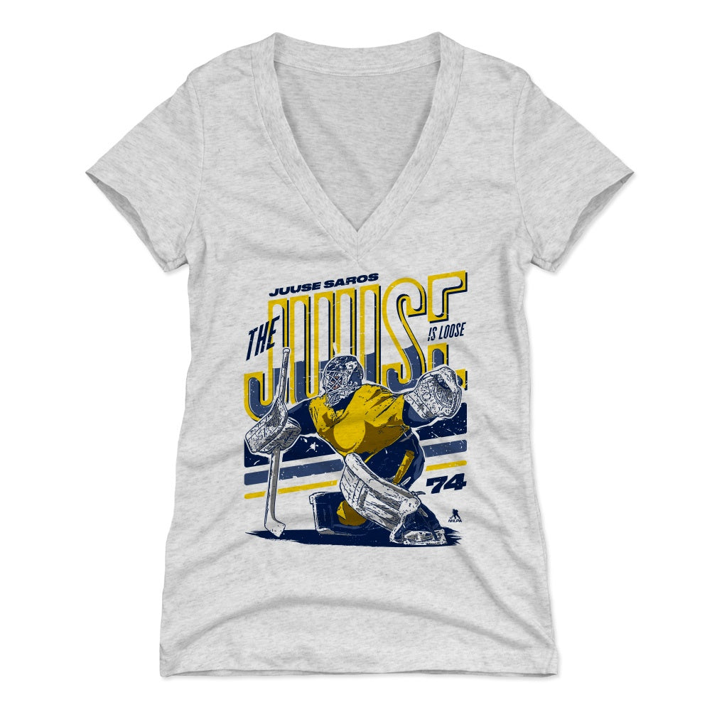 Juuse Saros Women's V-Neck T-Shirt | 500 LEVEL