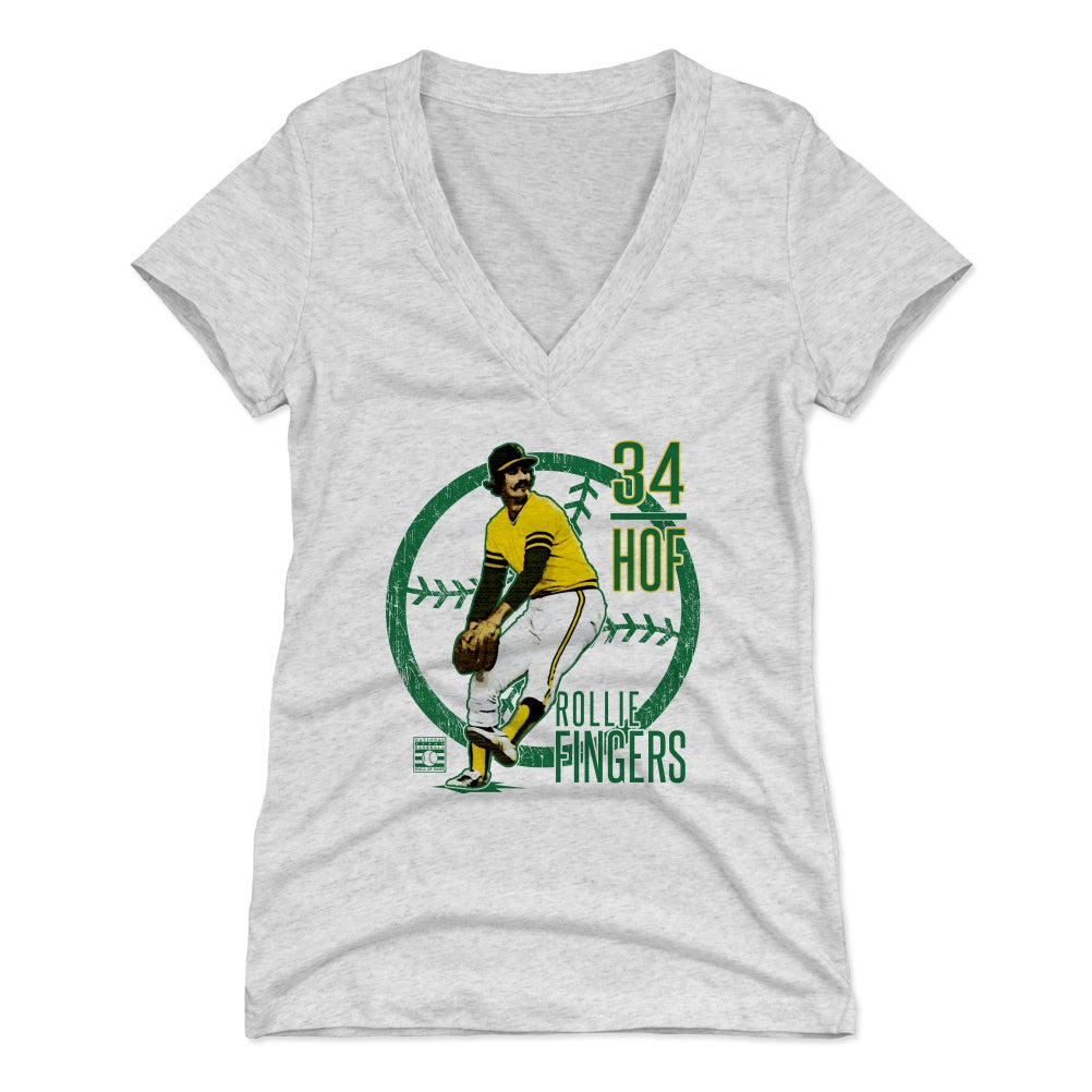 Rollie Fingers Women's V-Neck T-Shirt | 500 LEVEL