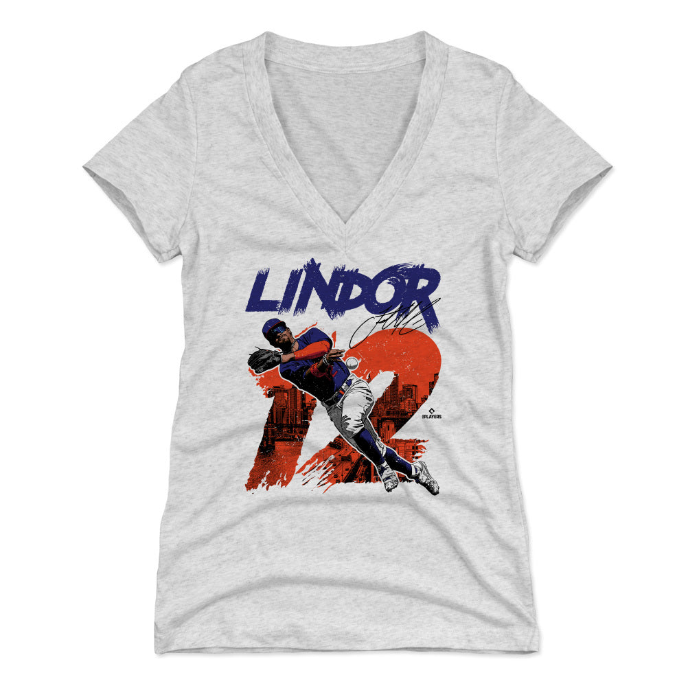 Francisco Lindor Women's V-Neck T-Shirt | 500 LEVEL