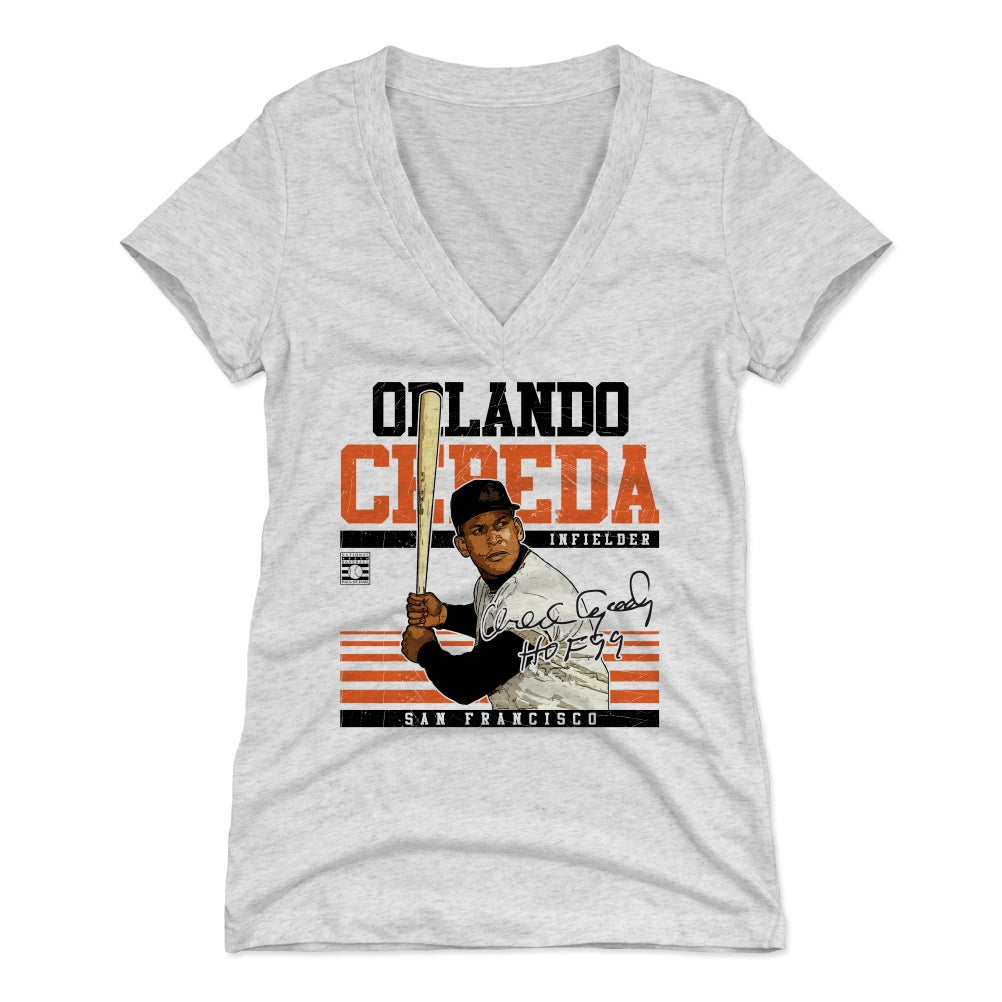 Orlando Cepeda Women's V-Neck T-Shirt | 500 LEVEL