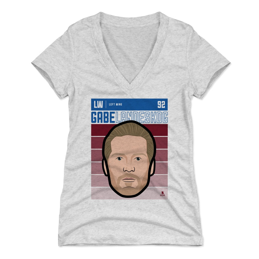 Gabriel Landeskog Women's V-Neck T-Shirt | 500 LEVEL