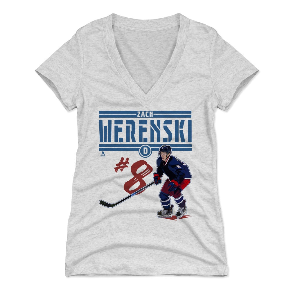 Zach Werenski Women's V-Neck T-Shirt | 500 LEVEL