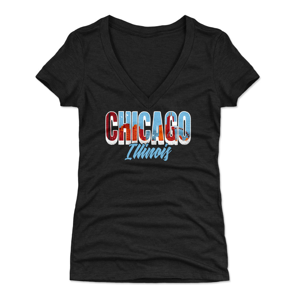 Chicago Women's V-Neck T-Shirt | 500 LEVEL