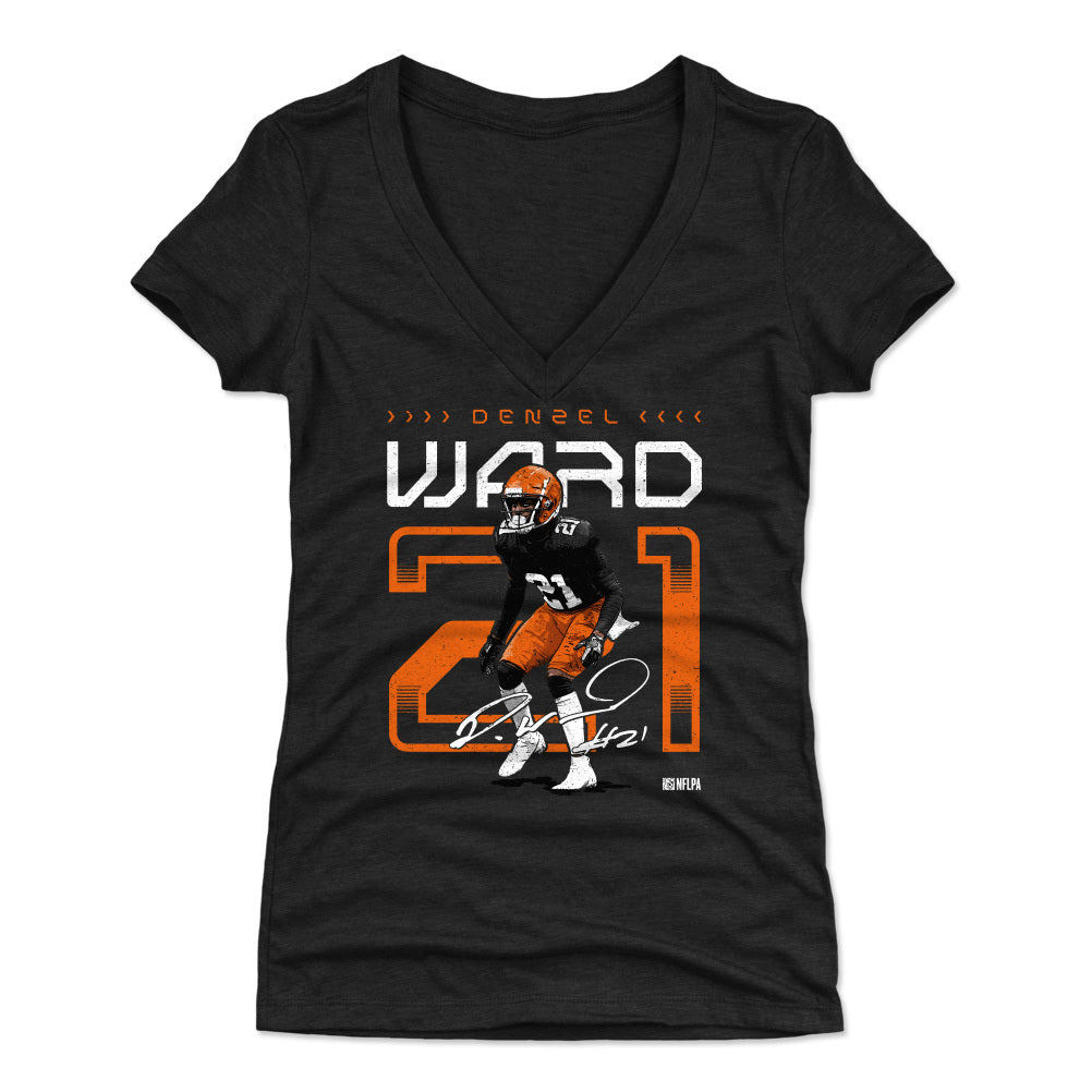 Denzel Ward Women's V-Neck T-Shirt | 500 LEVEL