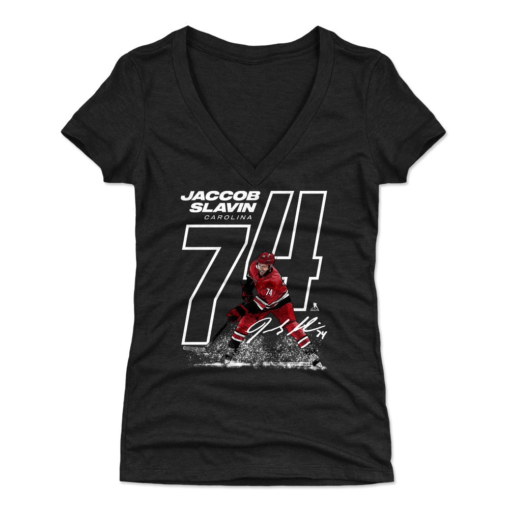 Jaccob Slavin Women's V-Neck T-Shirt | 500 LEVEL
