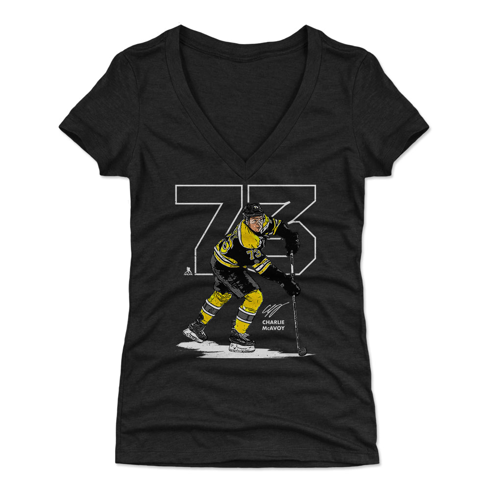 Charlie McAvoy Women's V-Neck T-Shirt | 500 LEVEL