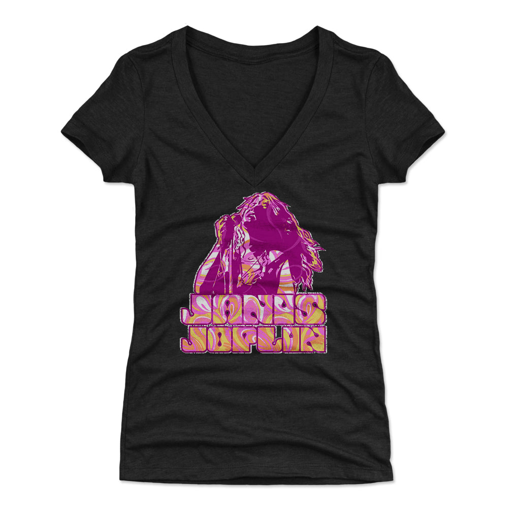 Janis Joplin Women's V-Neck T-Shirt | 500 LEVEL
