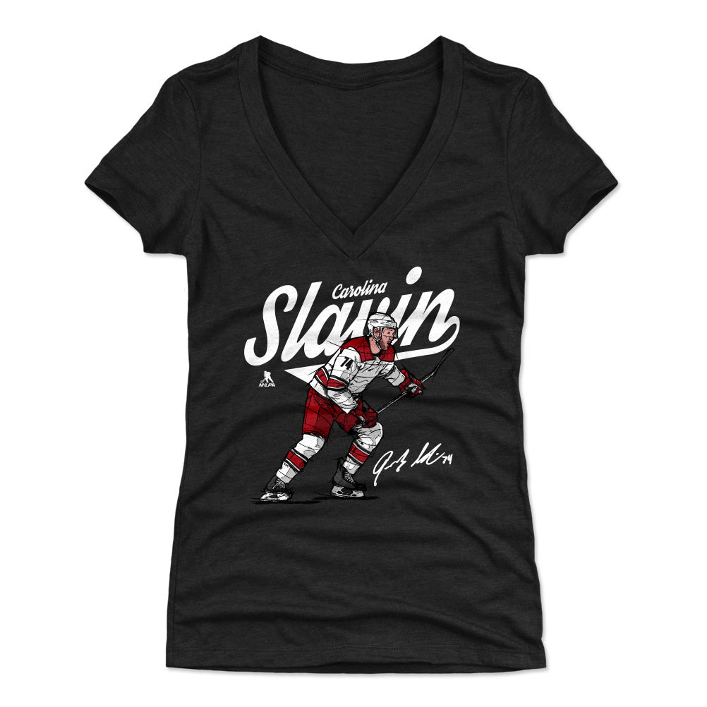 Jaccob Slavin Women's V-Neck T-Shirt | 500 LEVEL