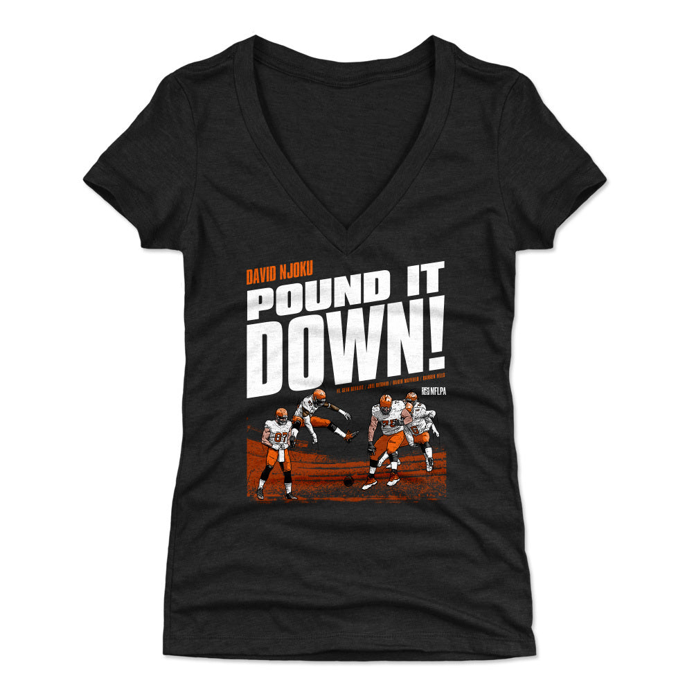 David Njoku Women's V-Neck T-Shirt | 500 LEVEL