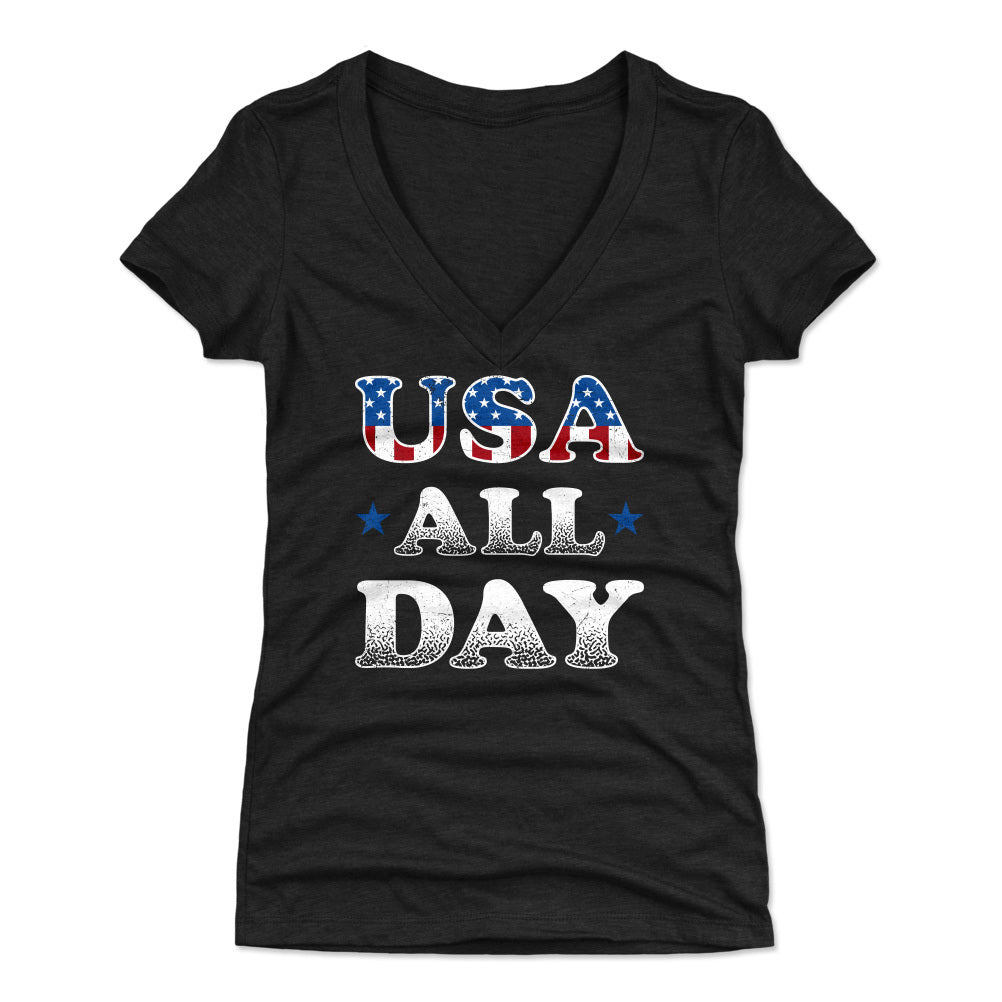 USA Women's V-Neck T-Shirt | 500 LEVEL