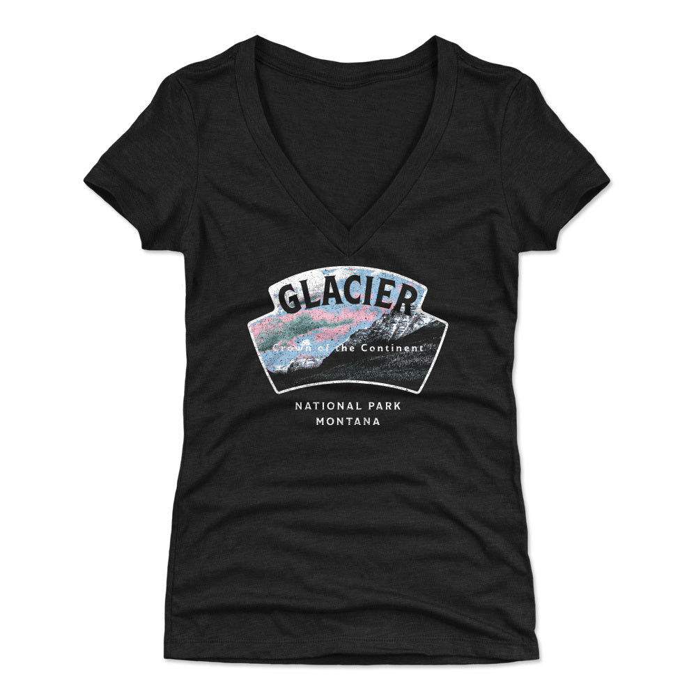 Glacier National Park Women's V-Neck T-Shirt | 500 LEVEL