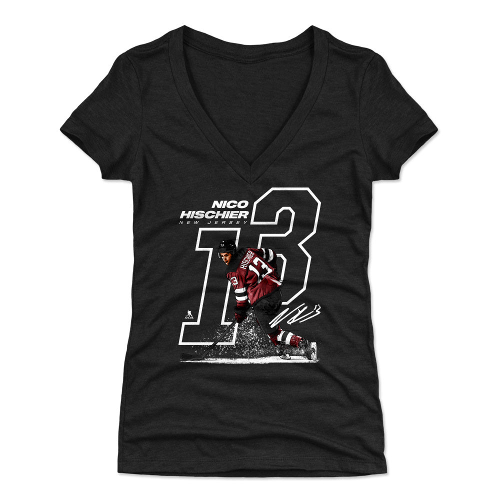 Nico Hischier Women's V-Neck T-Shirt | 500 LEVEL