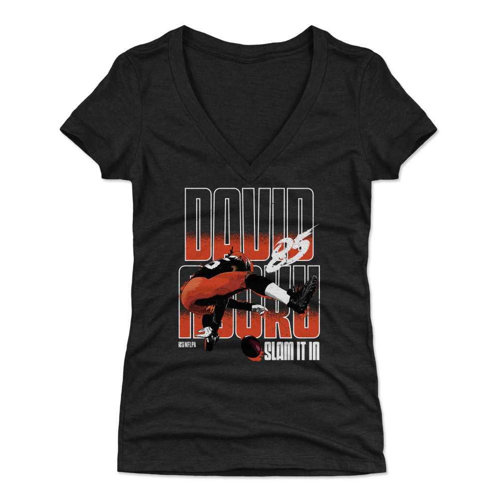 David Njoku Women's V-Neck T-Shirt | 500 LEVEL