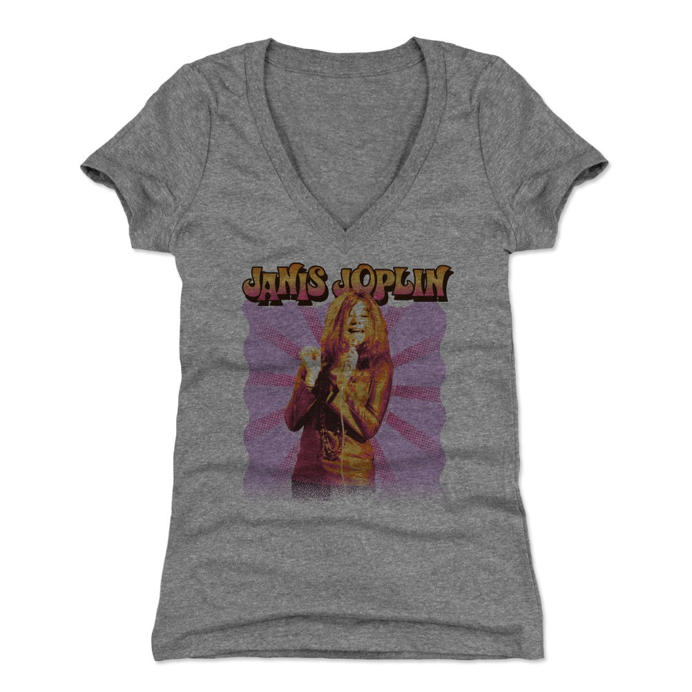 Janis Joplin Women's V-Neck T-Shirt | 500 LEVEL