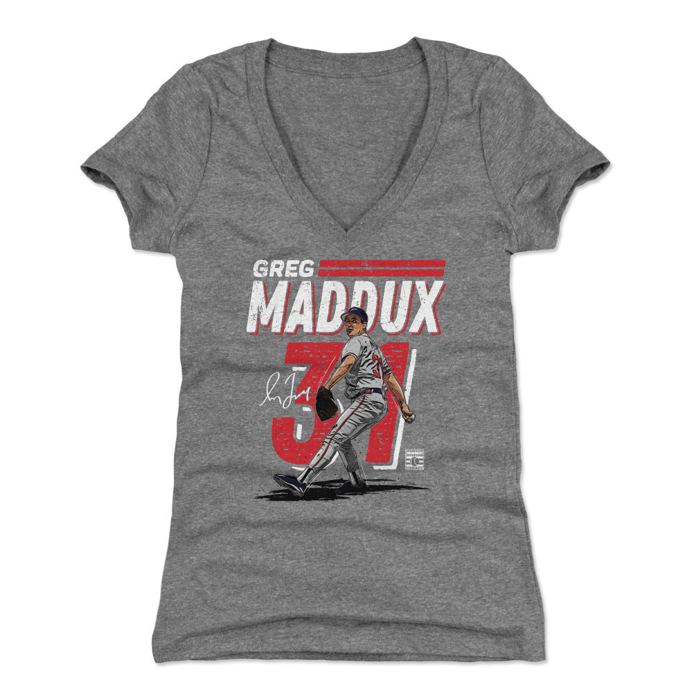 Greg Maddux Women's V-Neck T-Shirt | 500 LEVEL