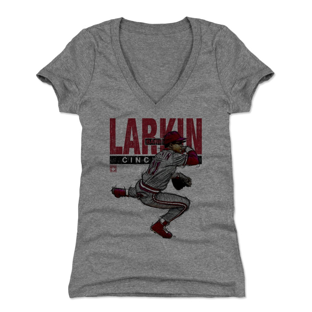 Barry Larkin Women's V-Neck T-Shirt | 500 LEVEL
