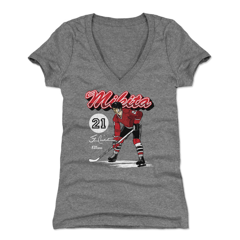 Stan Mikita Women's V-Neck T-Shirt | 500 LEVEL