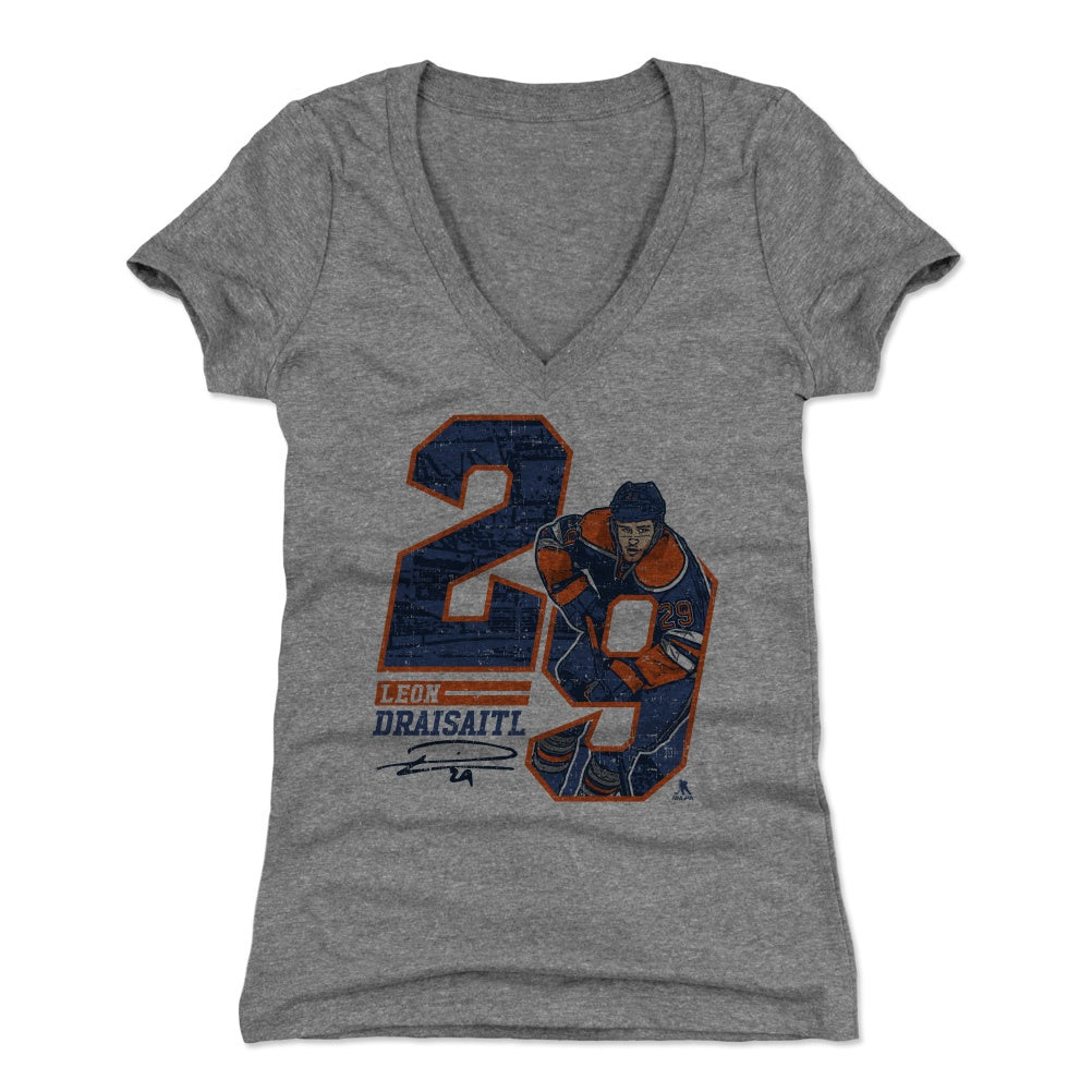 Leon Draisaitl Women's V-Neck T-Shirt | 500 LEVEL