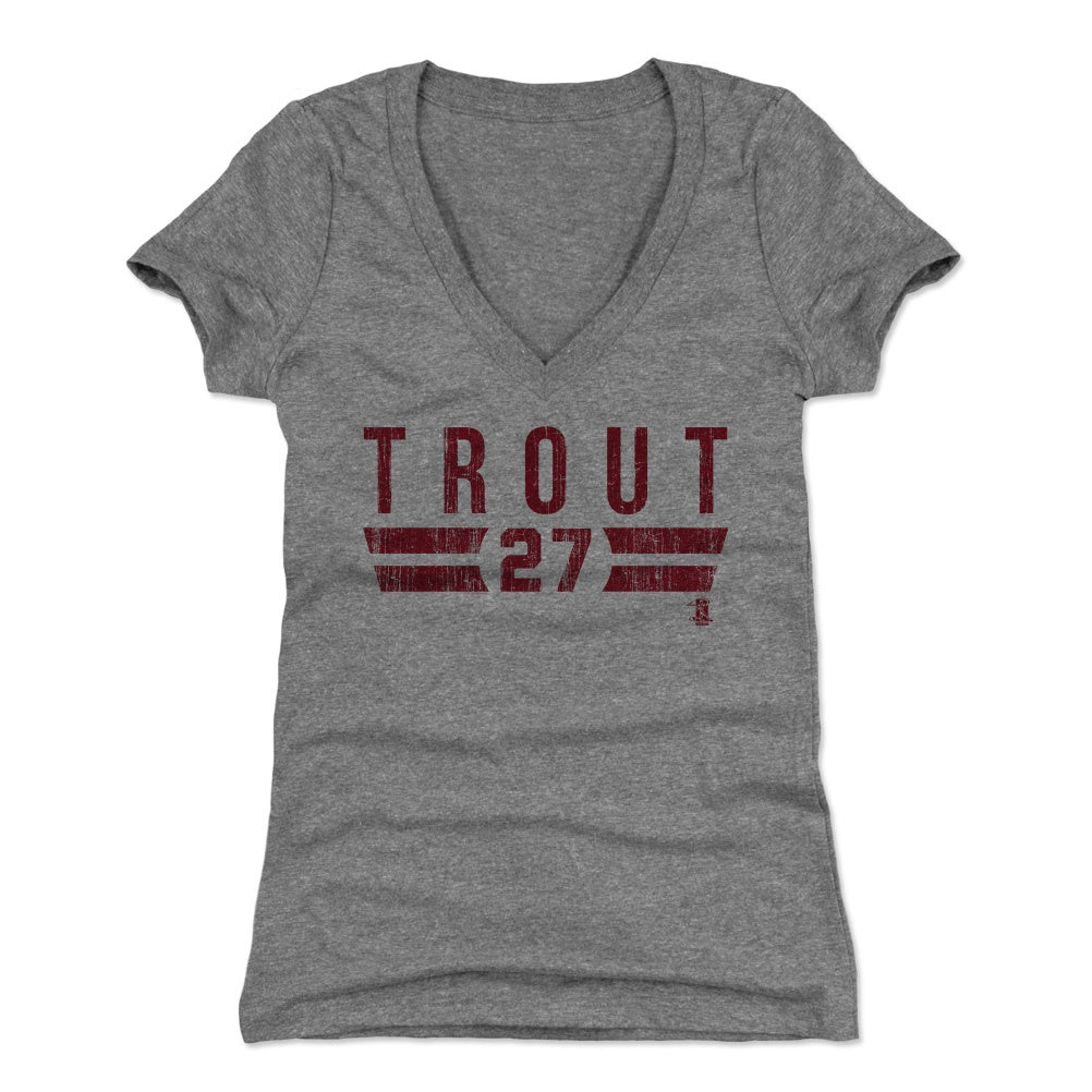 Mike Trout Women's V-Neck T-Shirt | 500 LEVEL