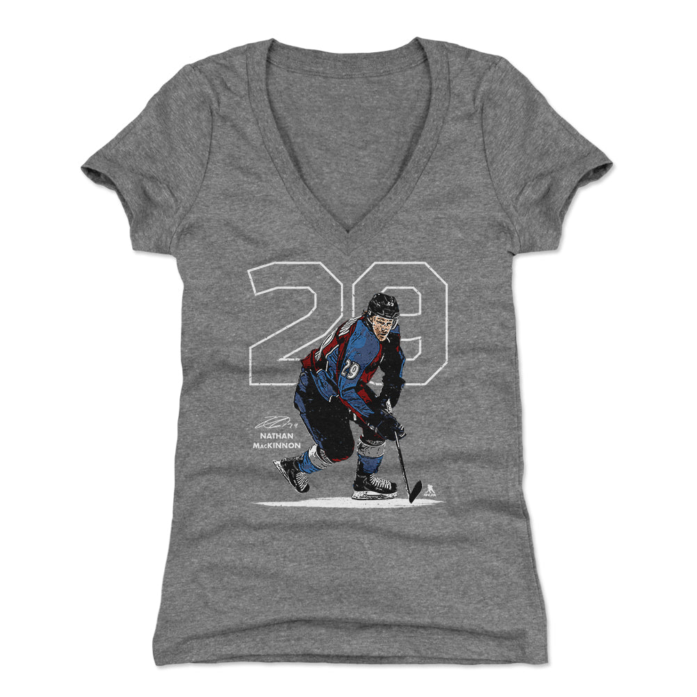Nathan MacKinnon Women's V-Neck T-Shirt | 500 LEVEL