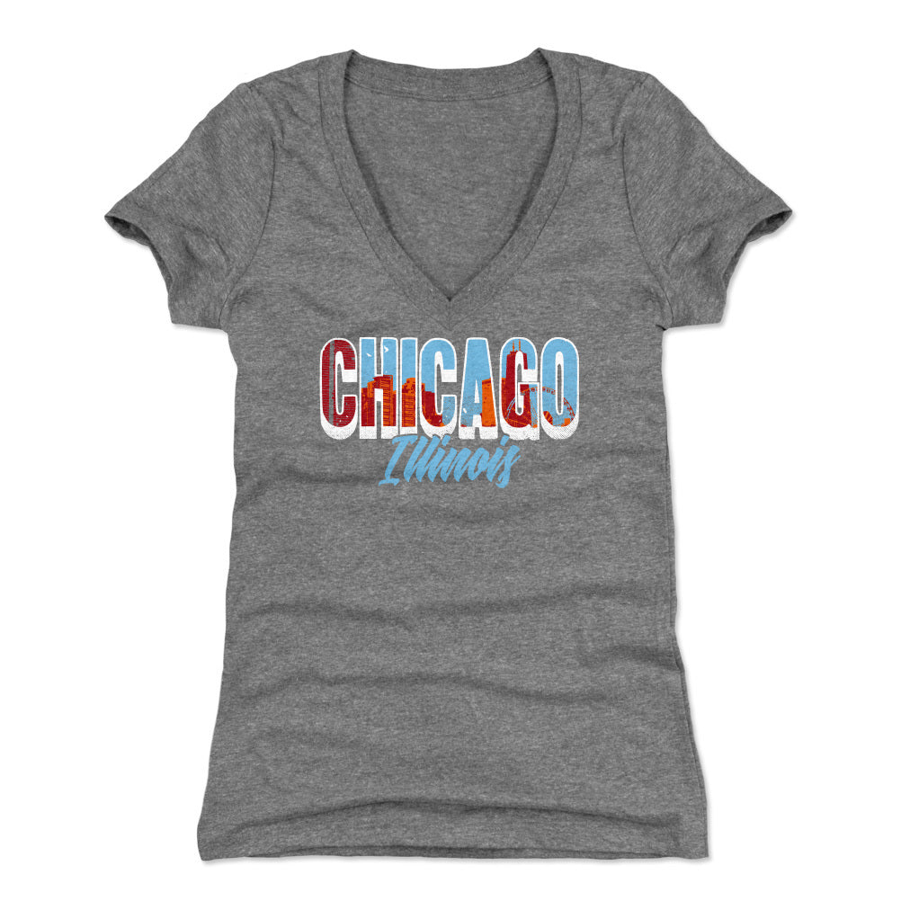 Chicago Women's V-Neck T-Shirt | 500 LEVEL