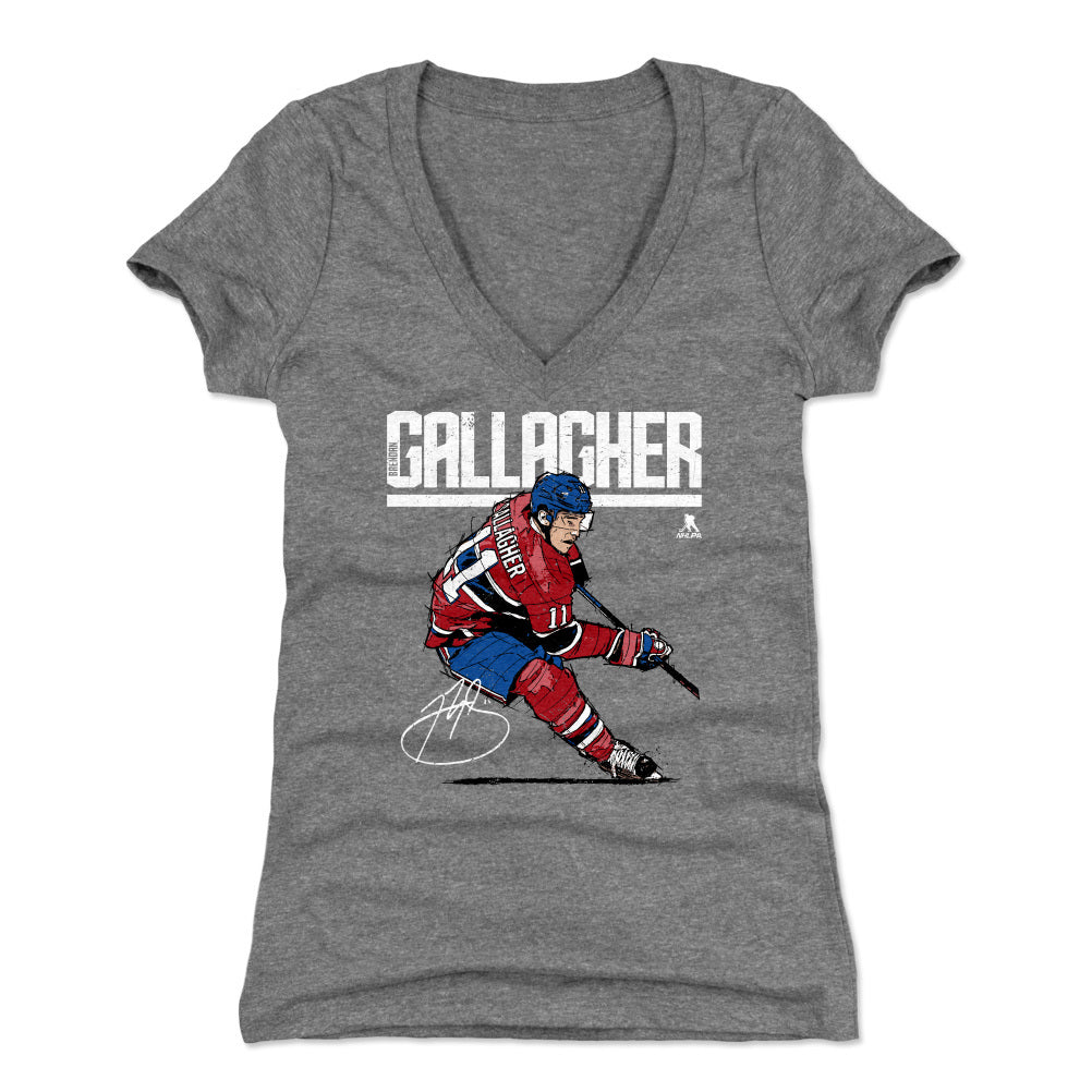 Brendan Gallagher Women's V-Neck T-Shirt | 500 LEVEL