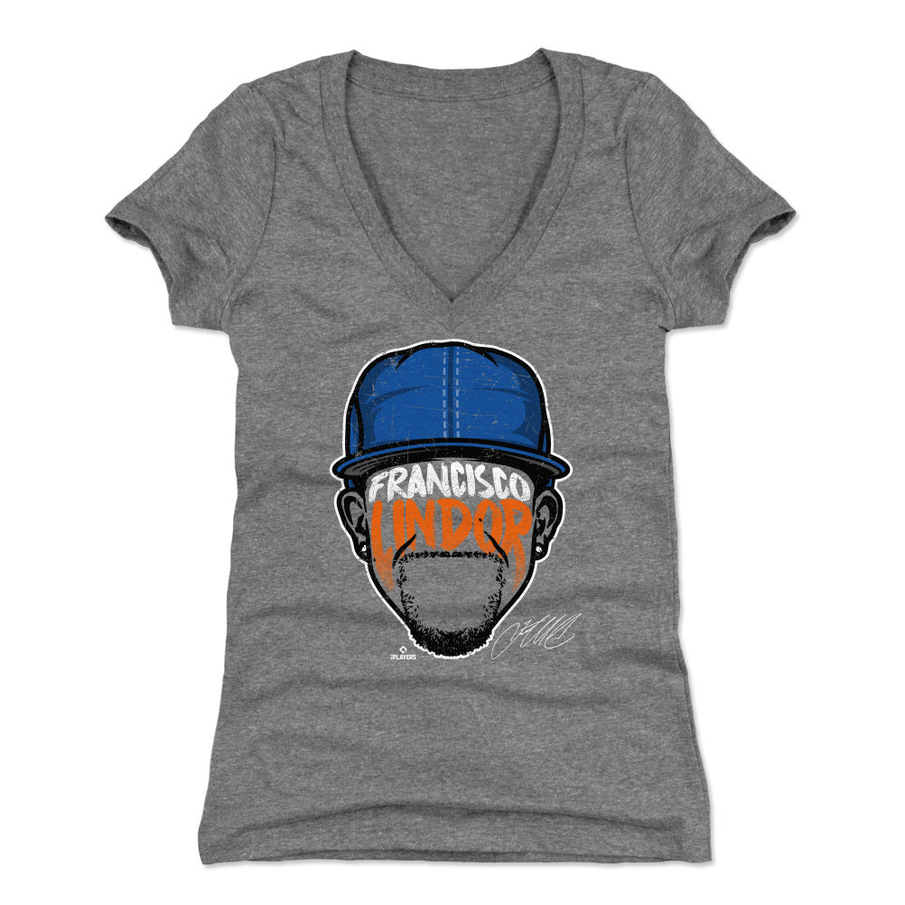 Francisco Lindor Women's V-Neck T-Shirt | 500 LEVEL