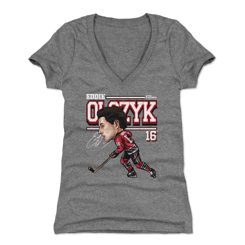 Eddie Olczyk Women's V-Neck T-Shirt | 500 LEVEL