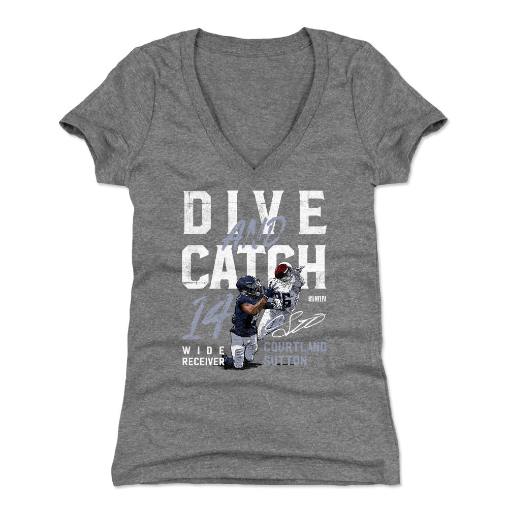 Courtland Sutton Women's V-Neck T-Shirt | 500 LEVEL