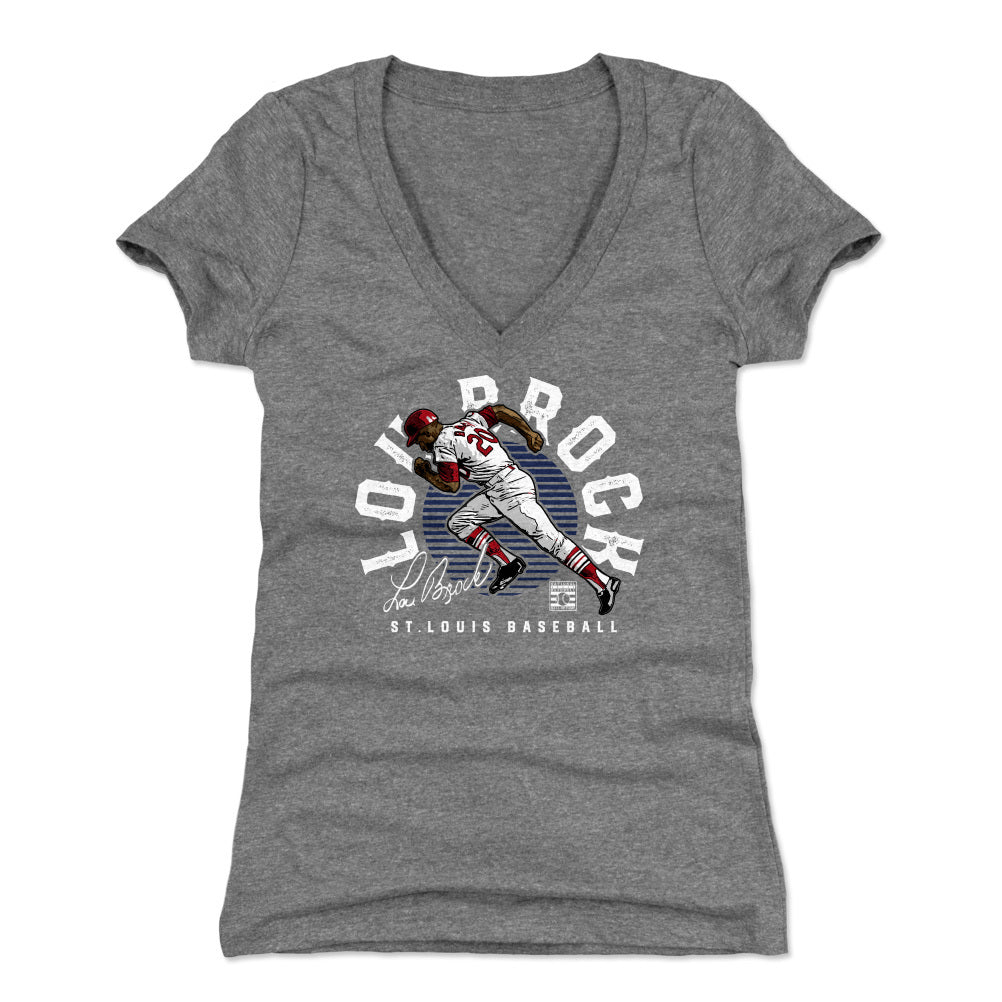 Lou Brock Women's V-Neck T-Shirt | 500 LEVEL