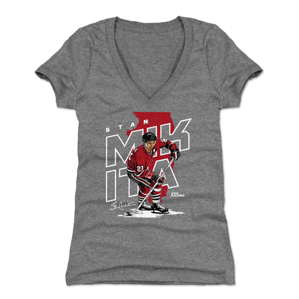 Stan Mikita Women's V-Neck T-Shirt | 500 LEVEL
