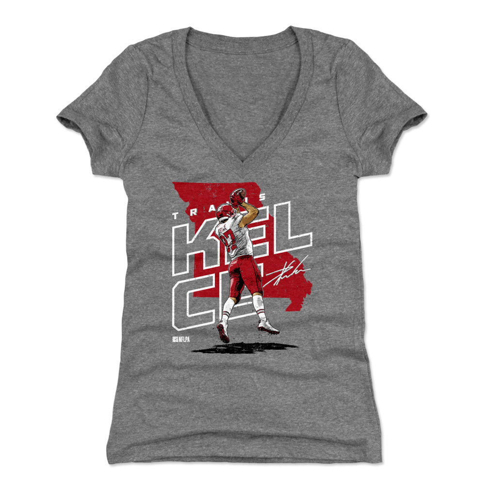 Travis Kelce Women's V-Neck T-Shirt | 500 LEVEL