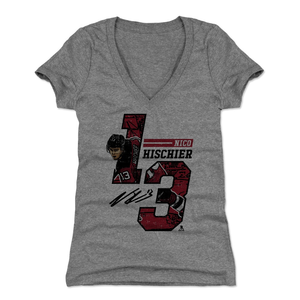 Nico Hischier Women's V-Neck T-Shirt | 500 LEVEL