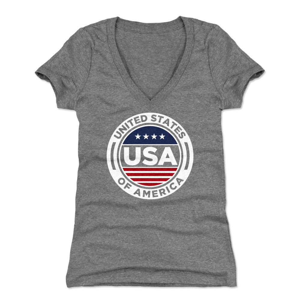 USA Women's V-Neck T-Shirt | 500 LEVEL