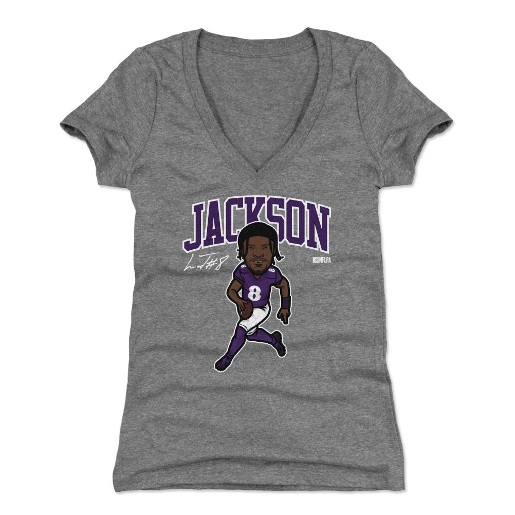 Lamar Jackson Women's V-Neck T-Shirt | 500 LEVEL