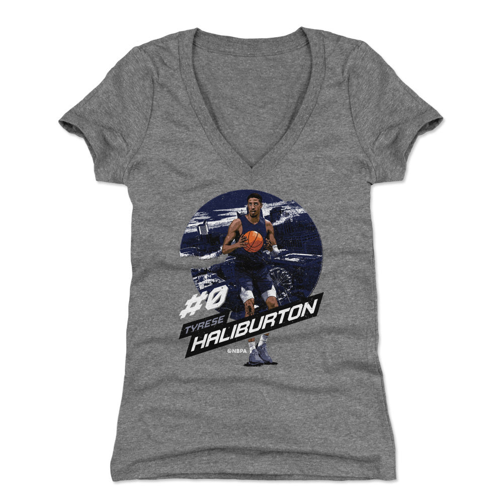 Tyrese Haliburton Women's V-Neck T-Shirt | 500 LEVEL