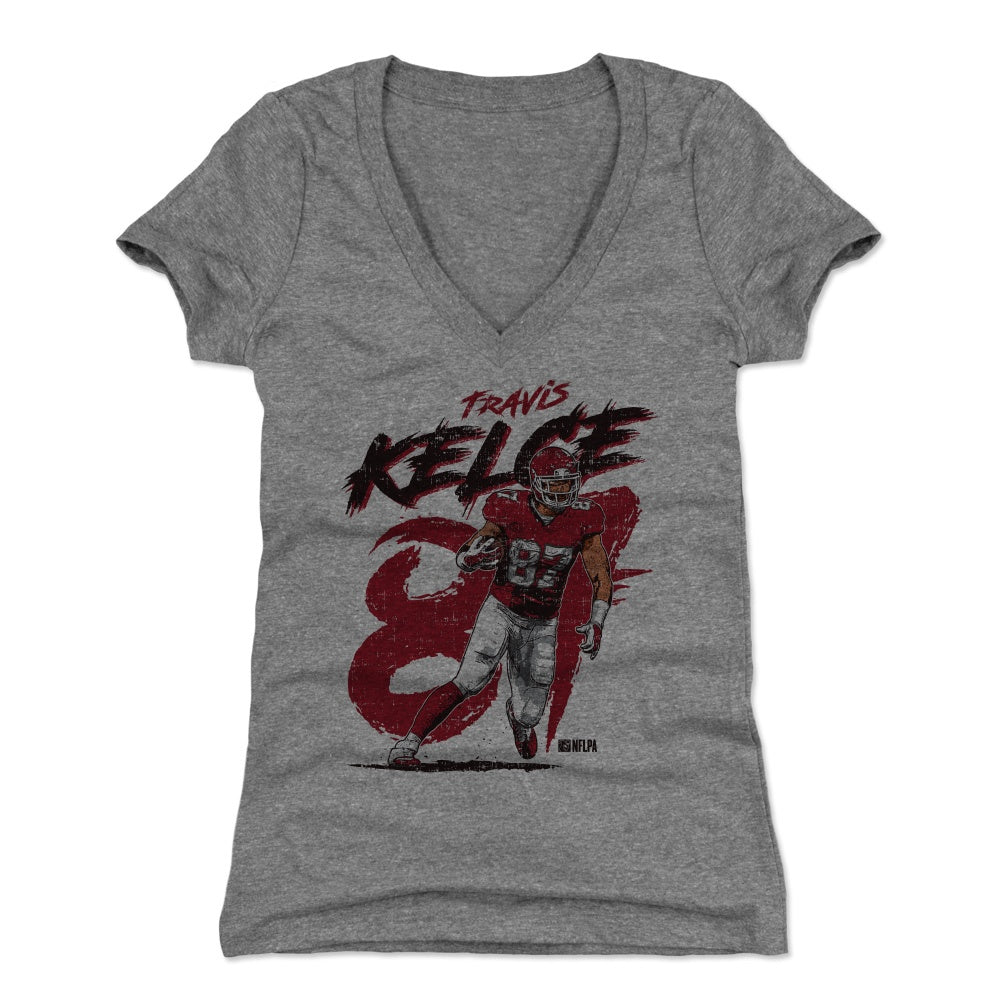 Travis Kelce Women's V-Neck T-Shirt | 500 LEVEL