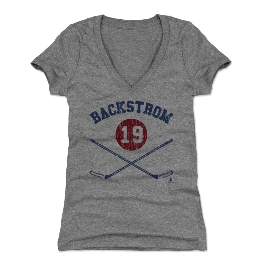 Nicklas Backstrom Women's V-Neck T-Shirt | 500 LEVEL