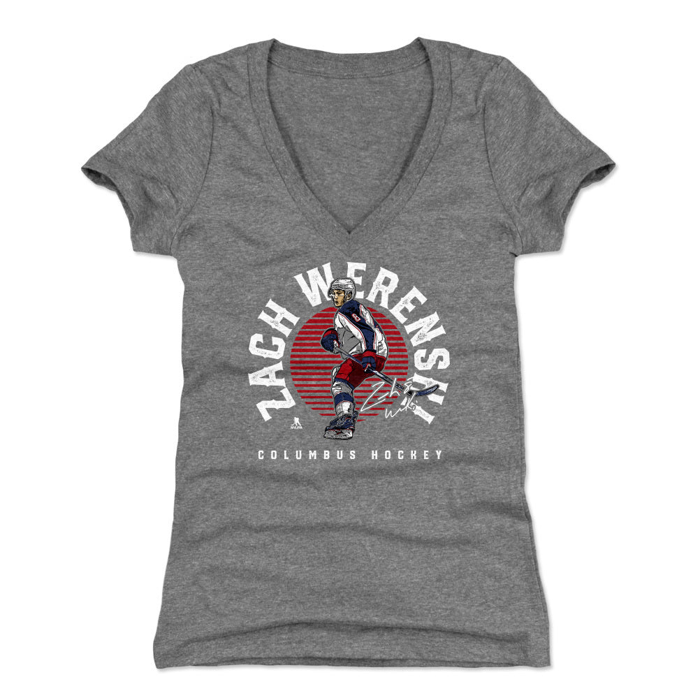 Zach Werenski Women's V-Neck T-Shirt | 500 LEVEL