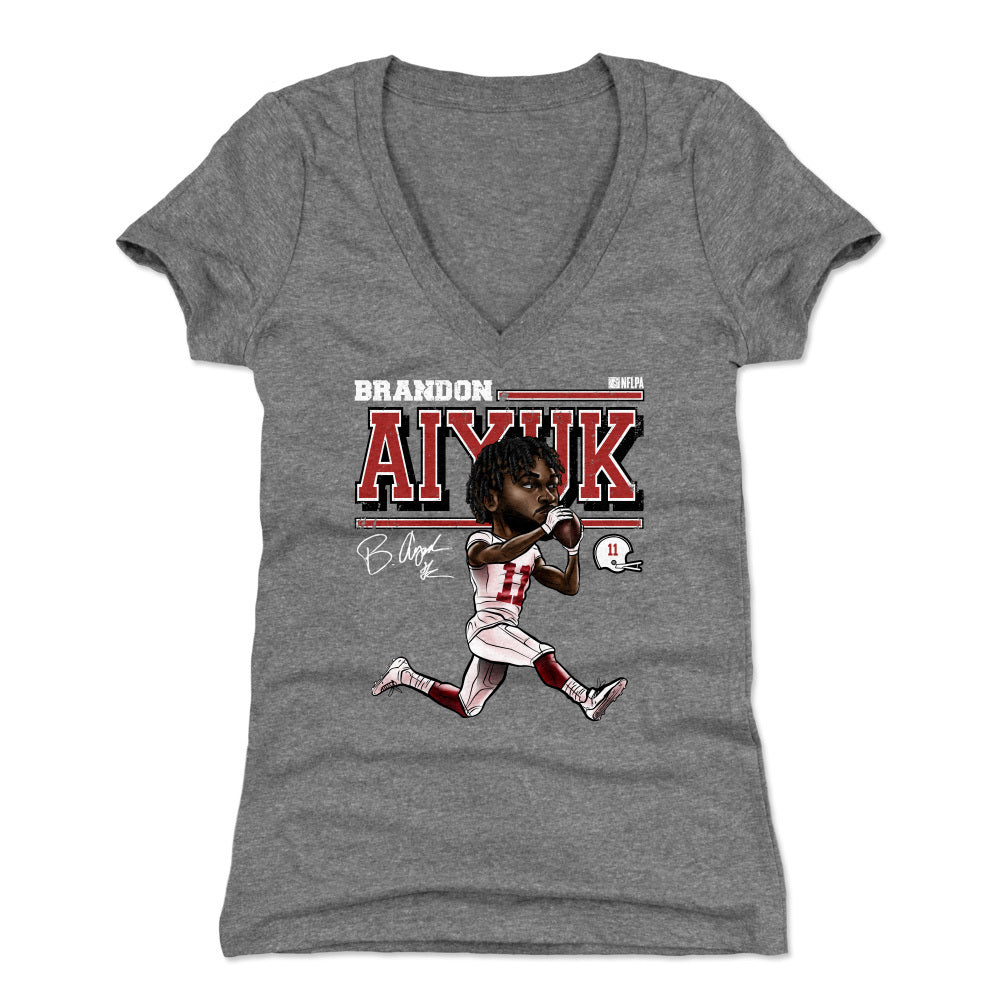 Brandon Aiyuk Women's V-Neck T-Shirt | 500 LEVEL