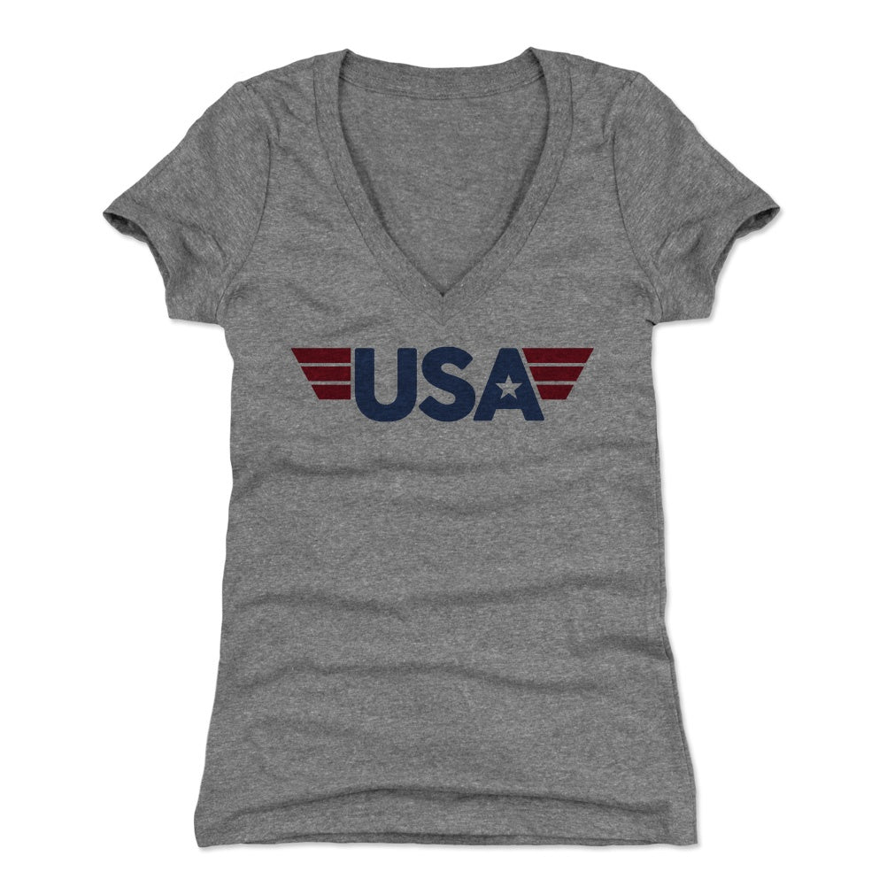 USA Women's V-Neck T-Shirt | 500 LEVEL